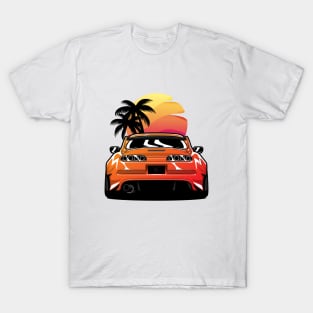 Orange Supra mk4 back T-Shirt